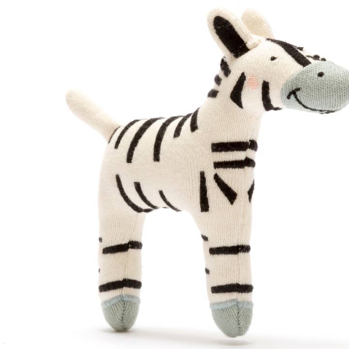 Best Years Ltd - Wholesale Stuffed/Plush Toy - Kids & Baby - Small Organic Zebra Plush Baby Toy - 2 Legs