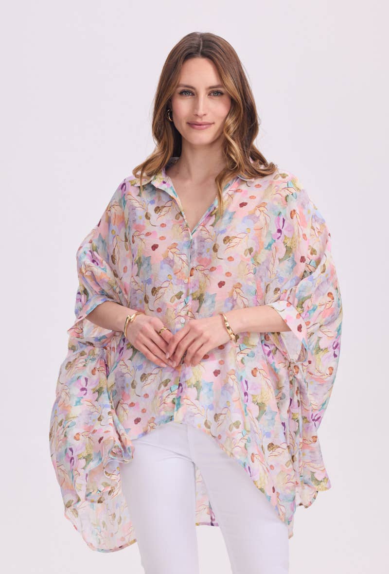 KY CREATION PARIS - Wholesale Button Down Shirt - Women's - Long patterned shirt2