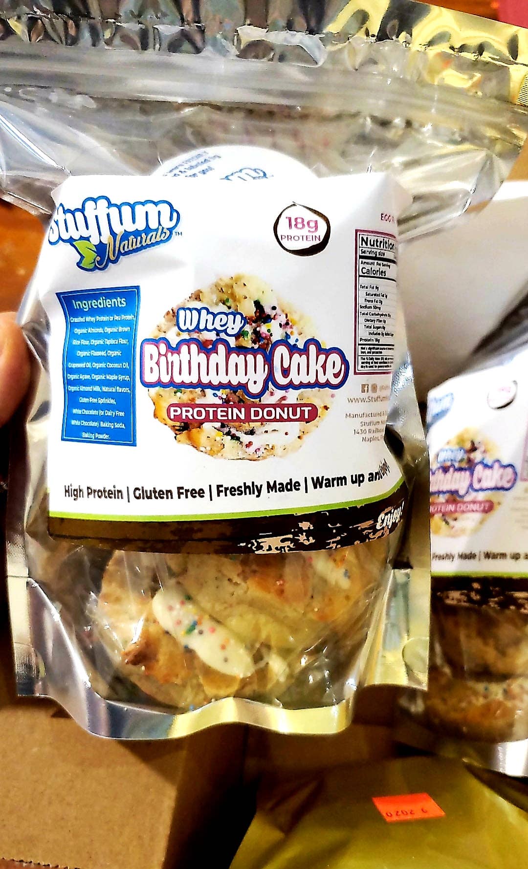 Stuffum Naturals – wholesale Cake – Birthday Cake Donut (Whey)2