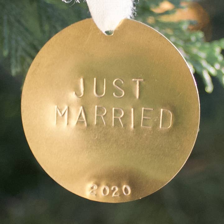 Just Married Ornament for wholesale by Amanda Michelle