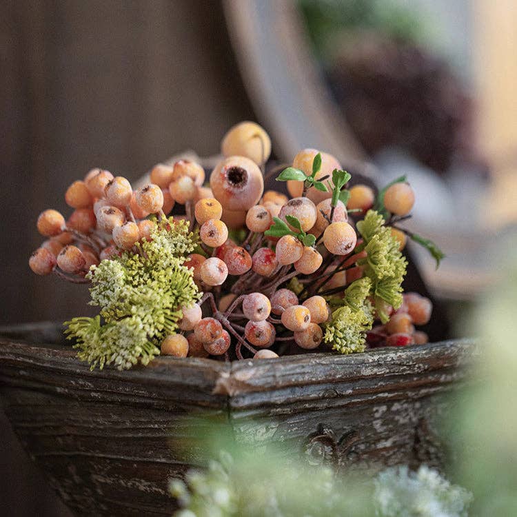 Rustic Reach - Wholesale Artificial Plant - Blueberry & Greenery Bunch 13" Tall9