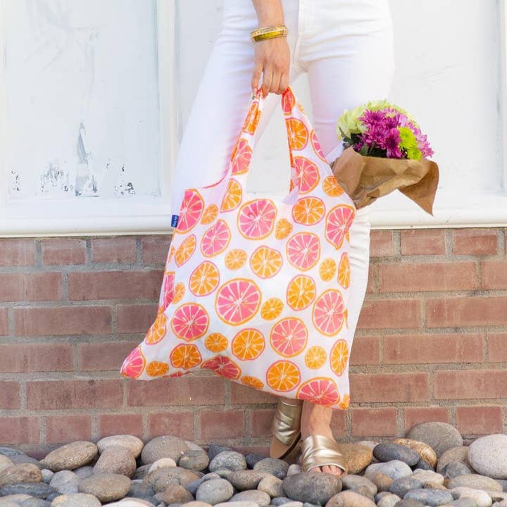 rockflowerpaper - Wholesale Grocery/Shopping Bag - CITRUS RED blu Bag Reusable Shopper Tote