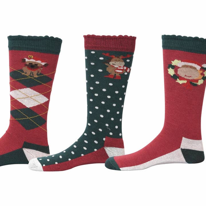 TuffRider Holly Kids Socks - 3 Pack for wholesale by JPC Equestrian