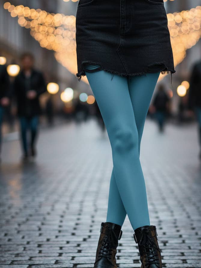 STIINA LAGUNA 40DEN blå strømpebukser til kvinder for engroshandel hos Sokisahtel I BestSockDrawer