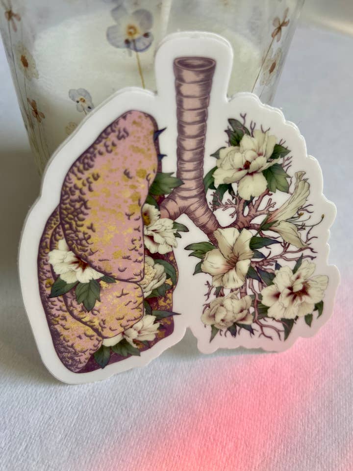 Adesivo de pulmões florais por atacado de Mel's Crafty Corner