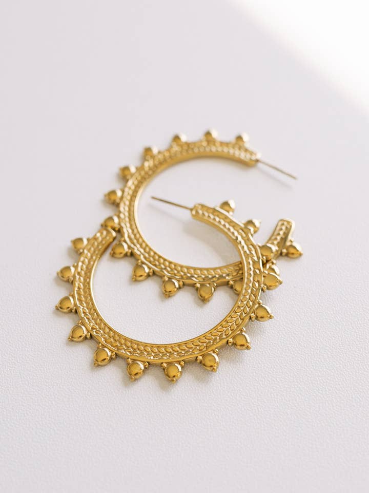 Elaine Gold Hoop Earrings for wholesale by BELJOY