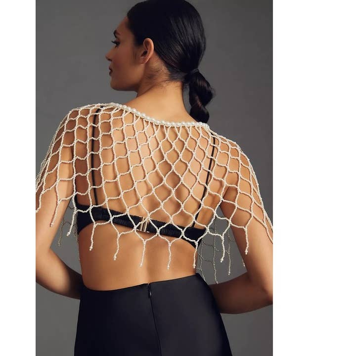 SAACHI - Wholesale Capelet - Women's - Pearl Beaded Capelet