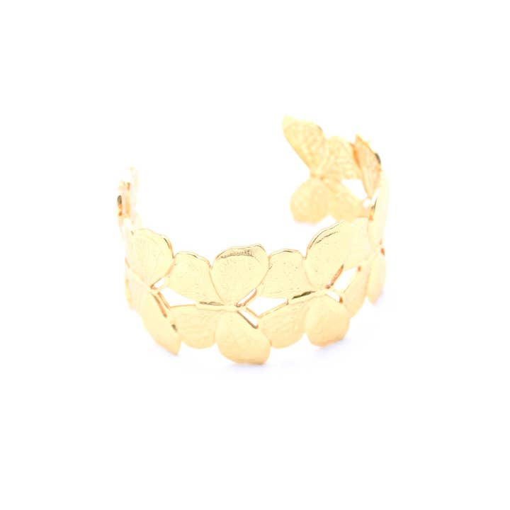 Reference Mode - Wholesale Cuff Bracelet - Gold cuff bracelet - butterflies