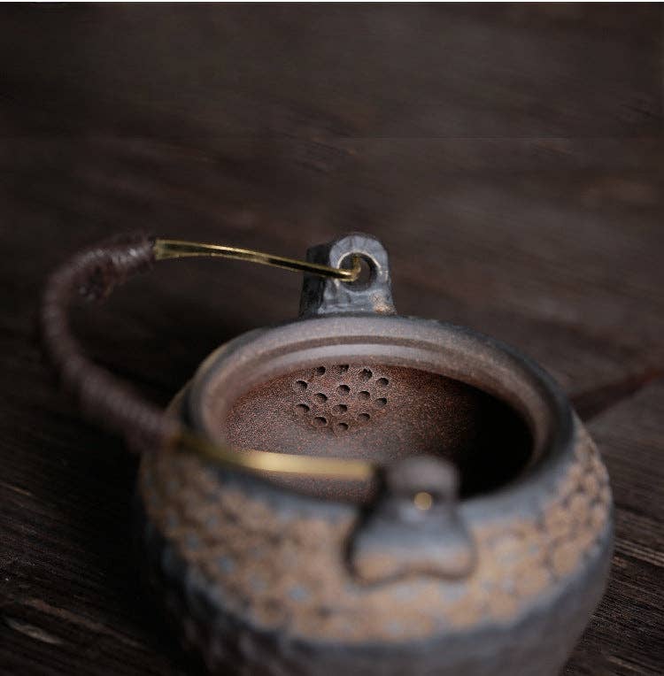 Gohobi （We cover U.S. import duties） - Vente Théière - Théière grande artisanale Gohobi en céramique noire et dorée11