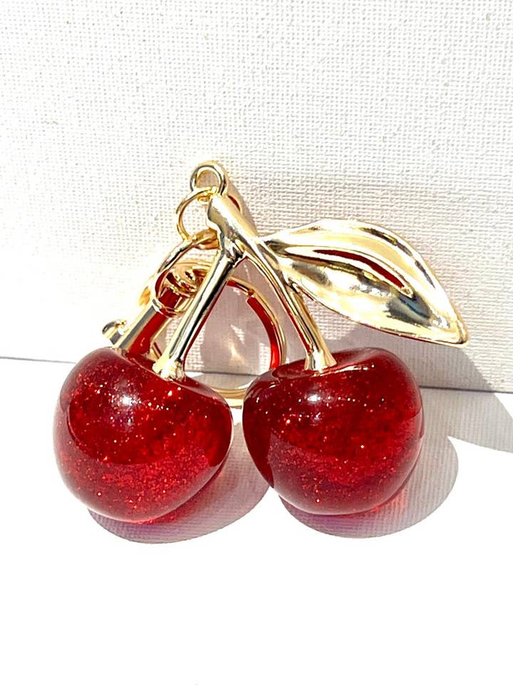 Cherry bag charm keychain for wholesale by SHEERA
