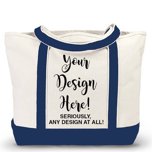 Mariasch Studios - Wholesale Tote Bag - Women's - Custom Cotton Canvas Boat Tote Bag: Your Own Design!3