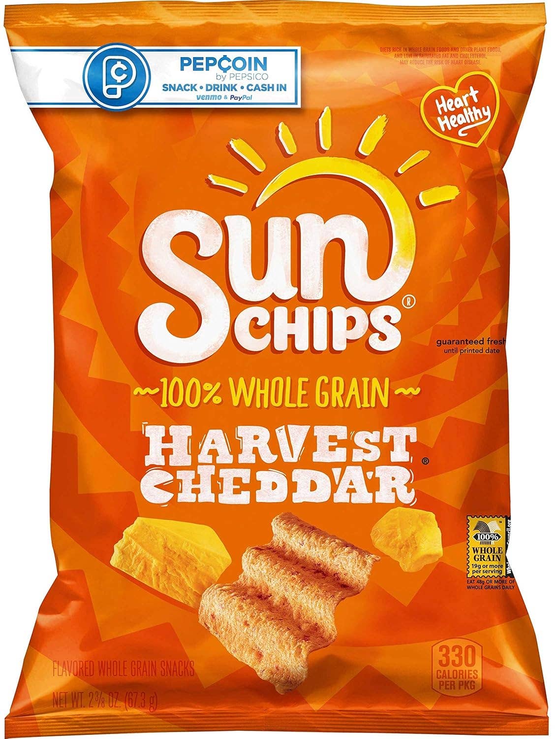 Long Island Candy Factory – wholesale Chips – Lays Sunchips Fullkorn Harvest Cheddar Chips 2,37 oz 24st XVL0