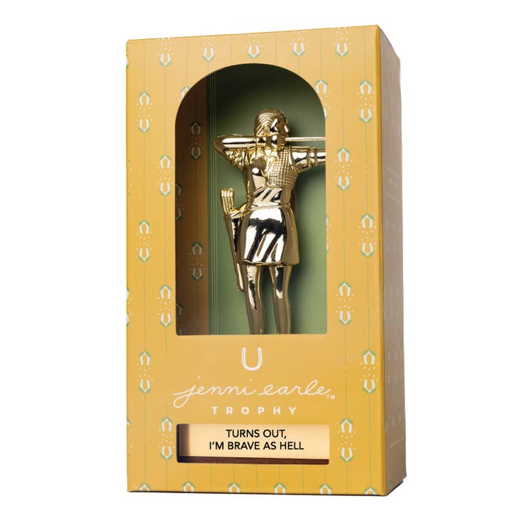Jenni Earle - Wholesale Decorative Figurine - Encouragement Trophy - "TURNS OUT, I'M BRAVE AS HELL"3