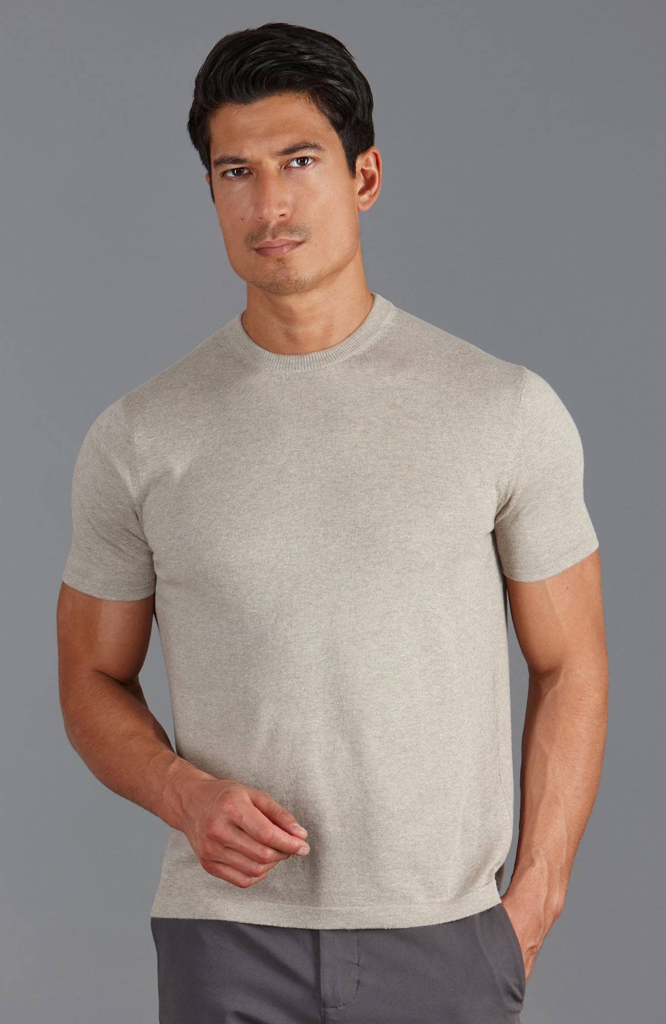 Paul James Knitwear - Wholesale T-Shirt - Men's - Mens Ultra Fine Cotton Knitted T-Shirt42