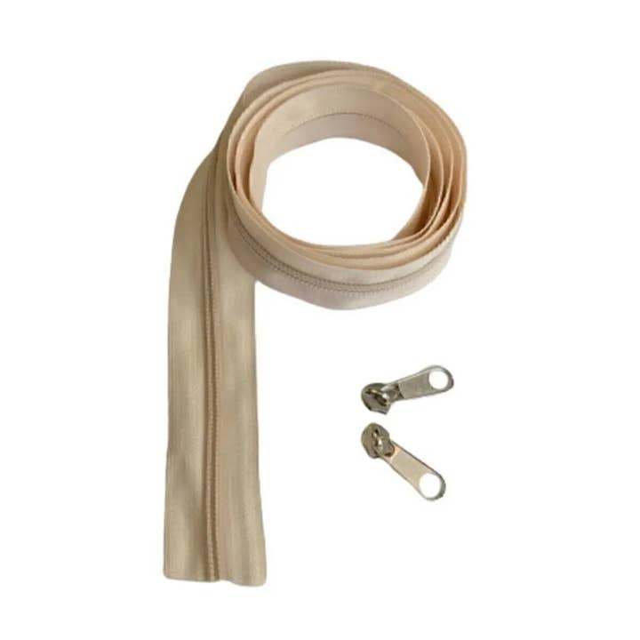 Meyran - Wholesale Craft supplies - 10-Meter White Zipper with 20 Sliders 1