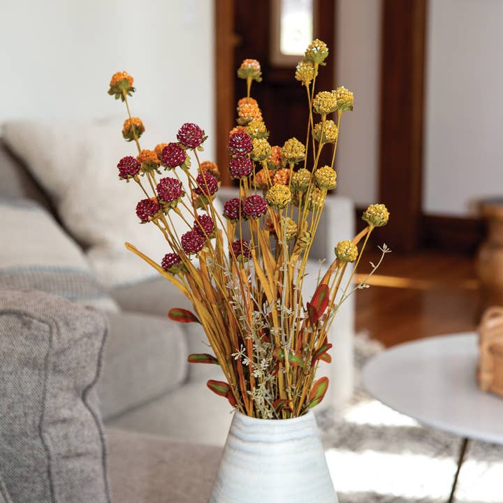 Col House Designs - Wholesale Artificial flowers - Fall Grass & Thistle Spray, 26", Bittersweet2