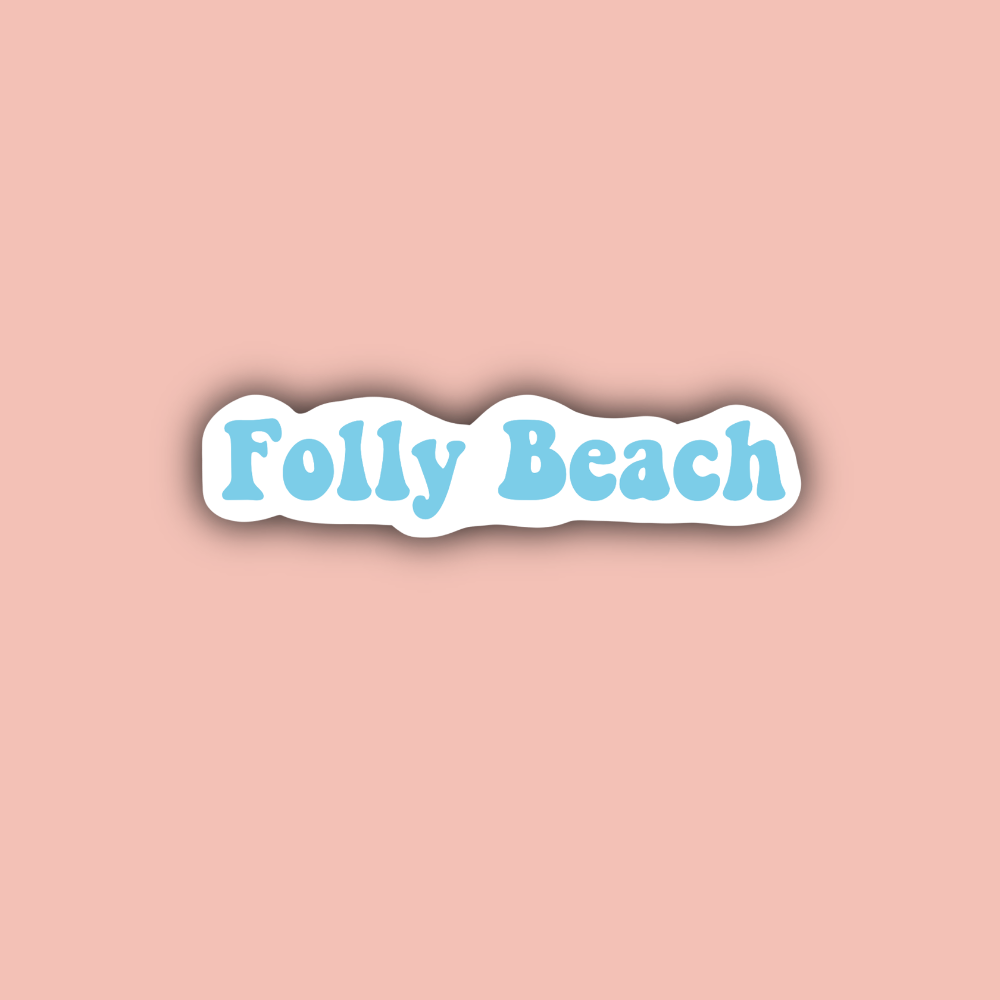 Delmarva Stickers - Wholesale Sticker - Folly Beach - 3" Waterproof Sticker0