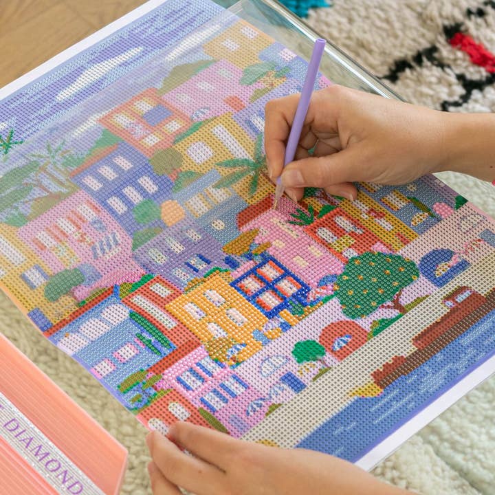 La Petite Épicerie - Wholesale Art Print - Diamond Painting Kit - Colorful Houses by Coralie Fau2