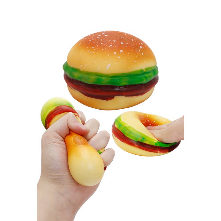 Cap Zone – wholesale Mjuk leksak - Barn och baby – Hamburgare slime fylld mjuk silikon squishy leksak