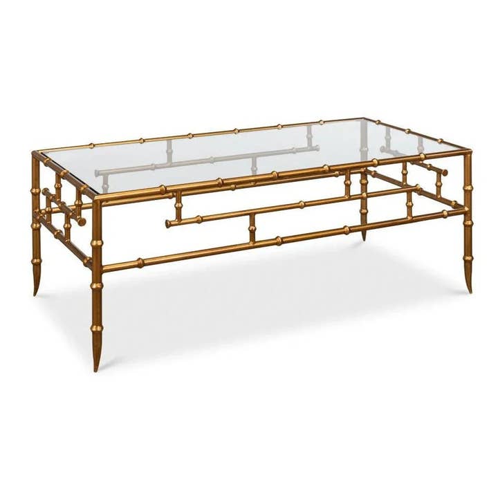 Faux Bamboo Design Metal Frame Coffee Table for wholesale by LOOMLAN