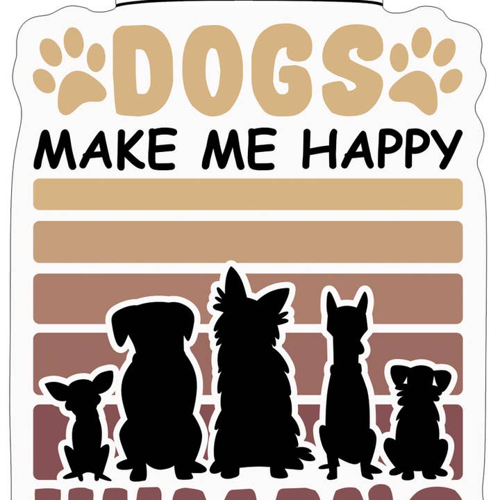 Cow Crack Wholesale - Vente Autocollant - Autocollant "Les chiens me rendent heureux"