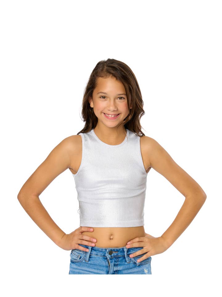 Malibu Sugar - Wholesale Shirt - Kids - Foil Painted Sleeveless Top for Tweens - 5 Colors !!