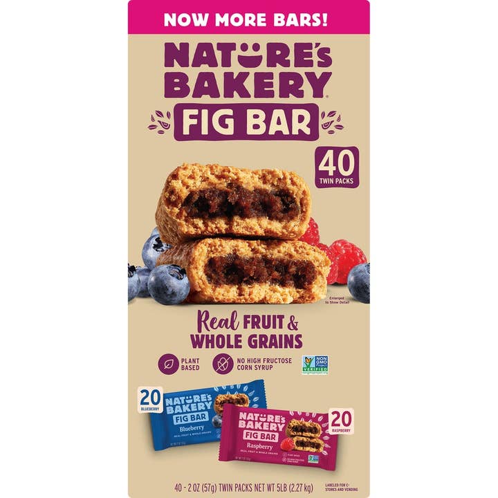 Nature's Bakery Fig Bar, Variety Pack, 2 oz, 40 ct for wholesale by Swift Trade Group LLC