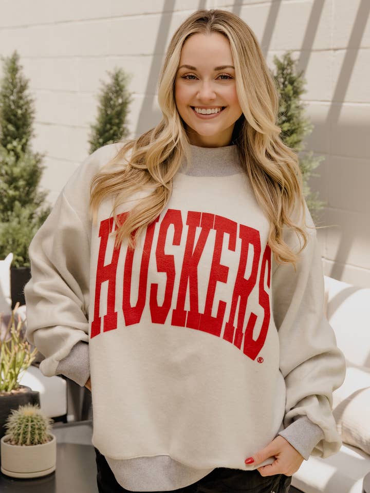 Nebraska Huskers Tall Boy Reversible Mock Neck Sweatshirt for wholesale by LivyLu