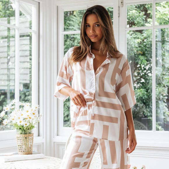 Livia Wide Leg Two Piece Pant Set for wholesale by Revella The Label