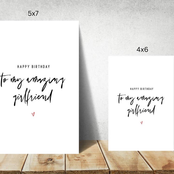 Girlfriend Birthday Card for wholesale by TipsyCards