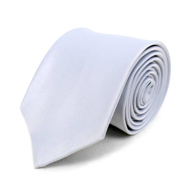 Selini New York - Wholesale Necktie - Men's - Men's Poly Solid Satin Slim Tie with Paper Band - PSBD7