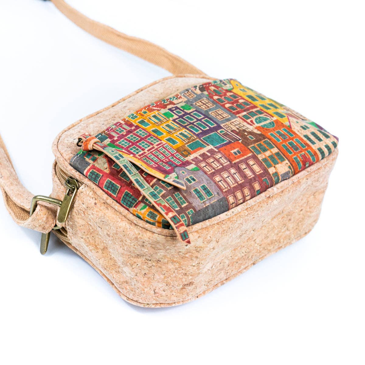 Meninas Bonitas Cork - Wholesale Crossbody Bag - Women's - Natural Cork Women's Crossbody Bag BAG-22957