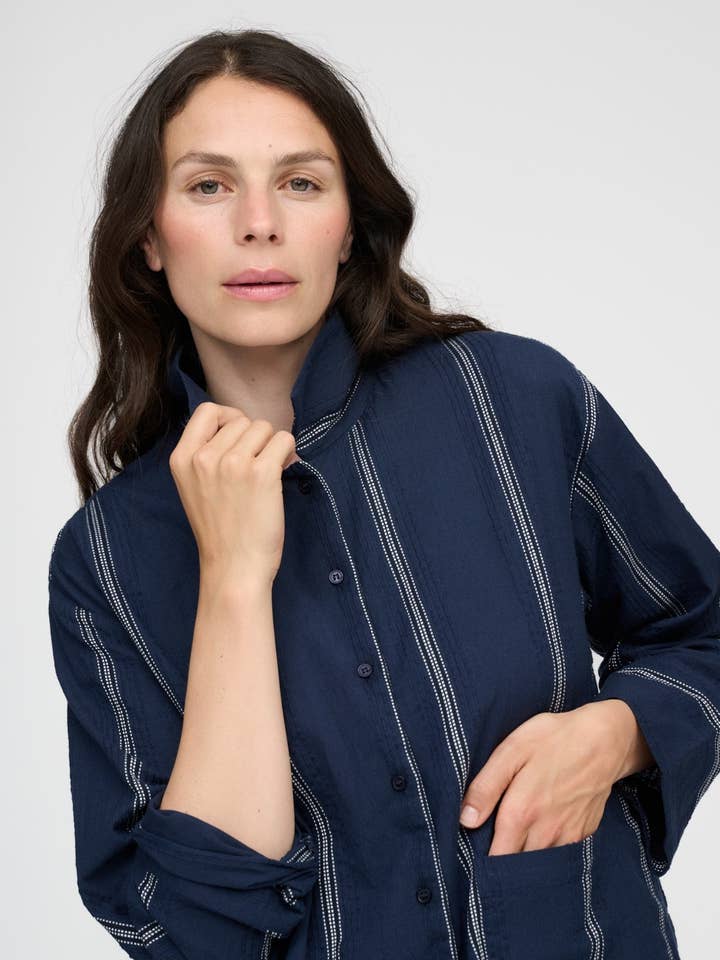 river shirt stripe for wholesale by moshi moshi mind