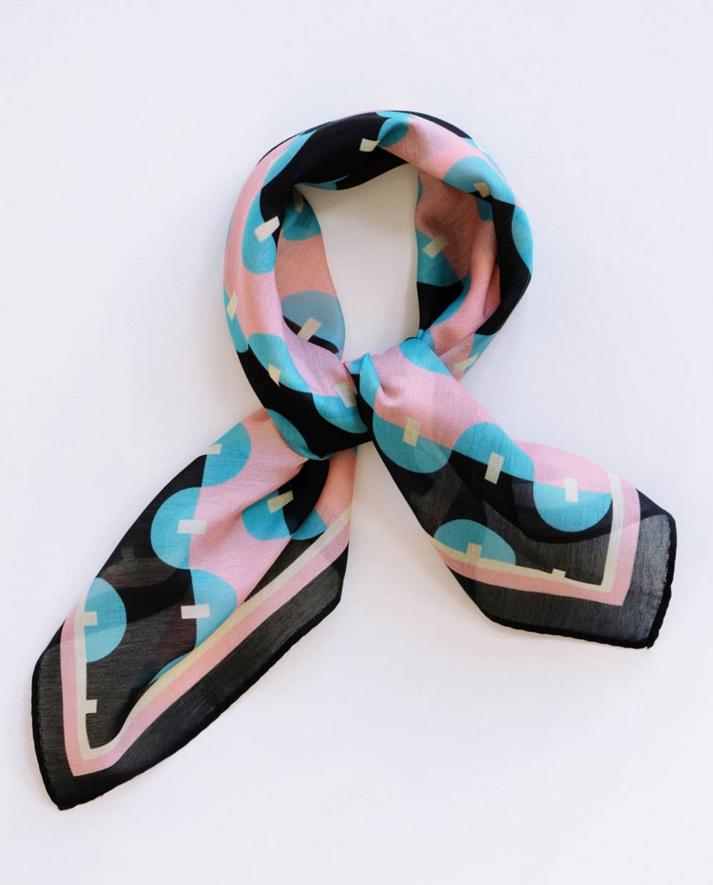 Haferkorn & Sauerbrey – Großhandel Schal – Unisex – Funky Waves Tuch, Seiden-Baumwollmischung, 60x60 cm6