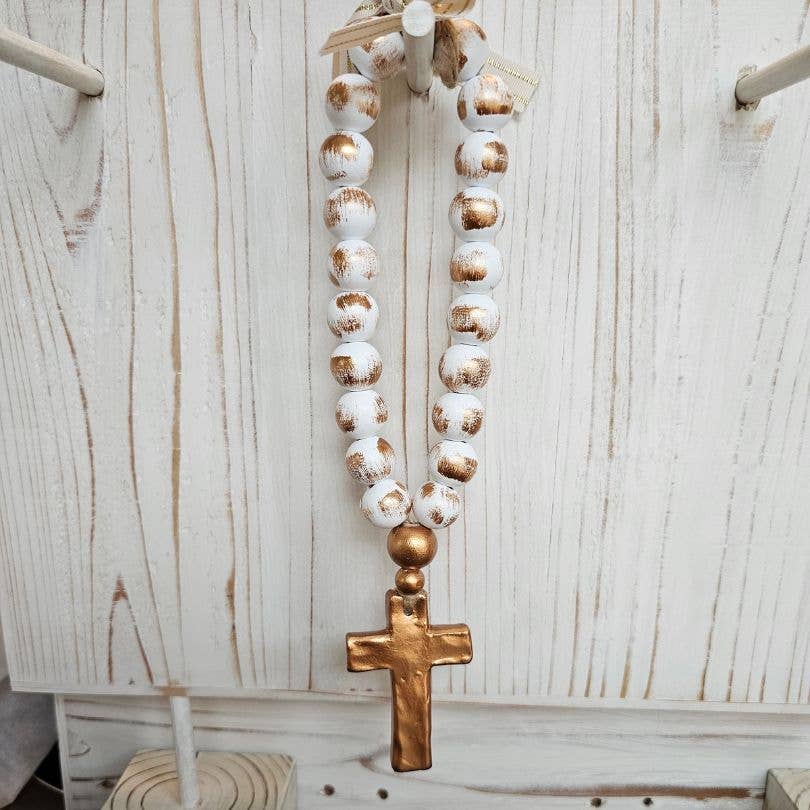 Let There be Light, Inc - Vendita all&#x27;ingrosso Decorazioni da tavolo - Perlina Blessing, 20 mm, in legno massello e resina, 30,5 cm, decorazione per auto o casa17