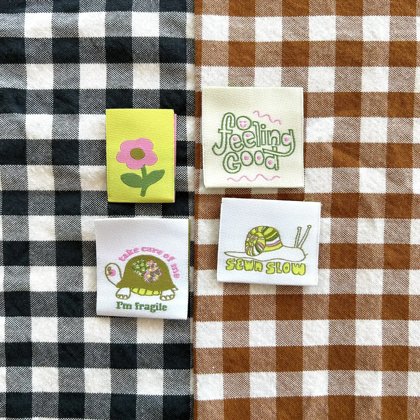 Cotton and Ochre - Wholesale Craft Sewing Kit - Self Love Pack Woven labels2