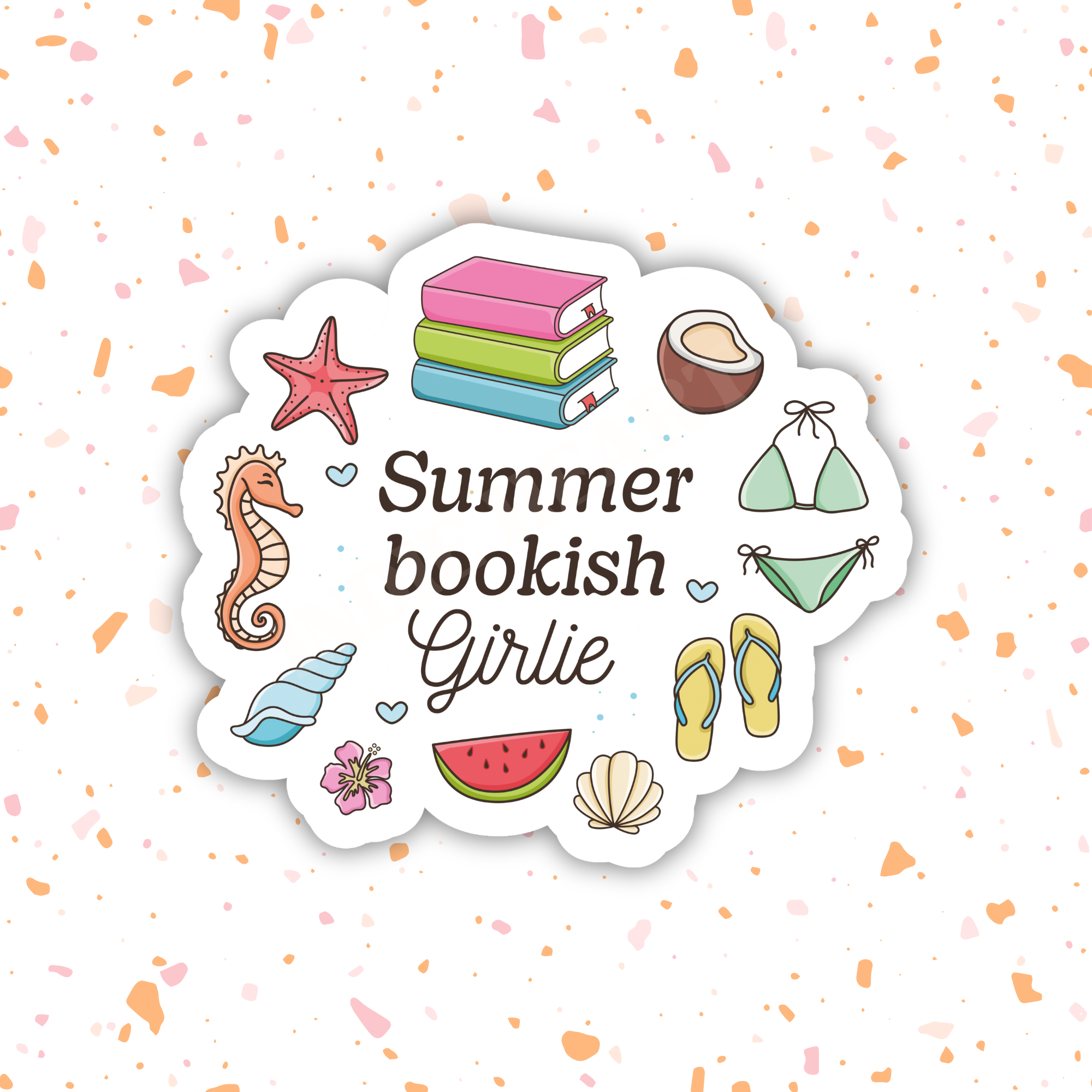 Indie Heart Studio - Wholesale Sticker - Summer Bookish Girlie Vinyl Sticker – Summer Book Lover  2