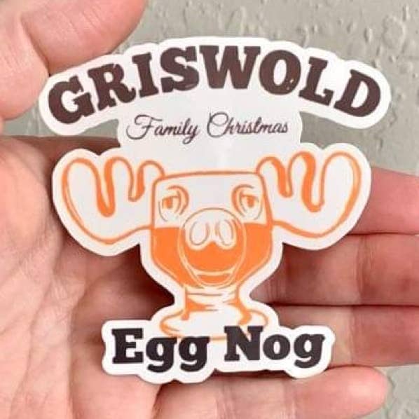 Eggnog-Christmas Vacation Sticker/Magnet for wholesale by Oily Graphic Creations