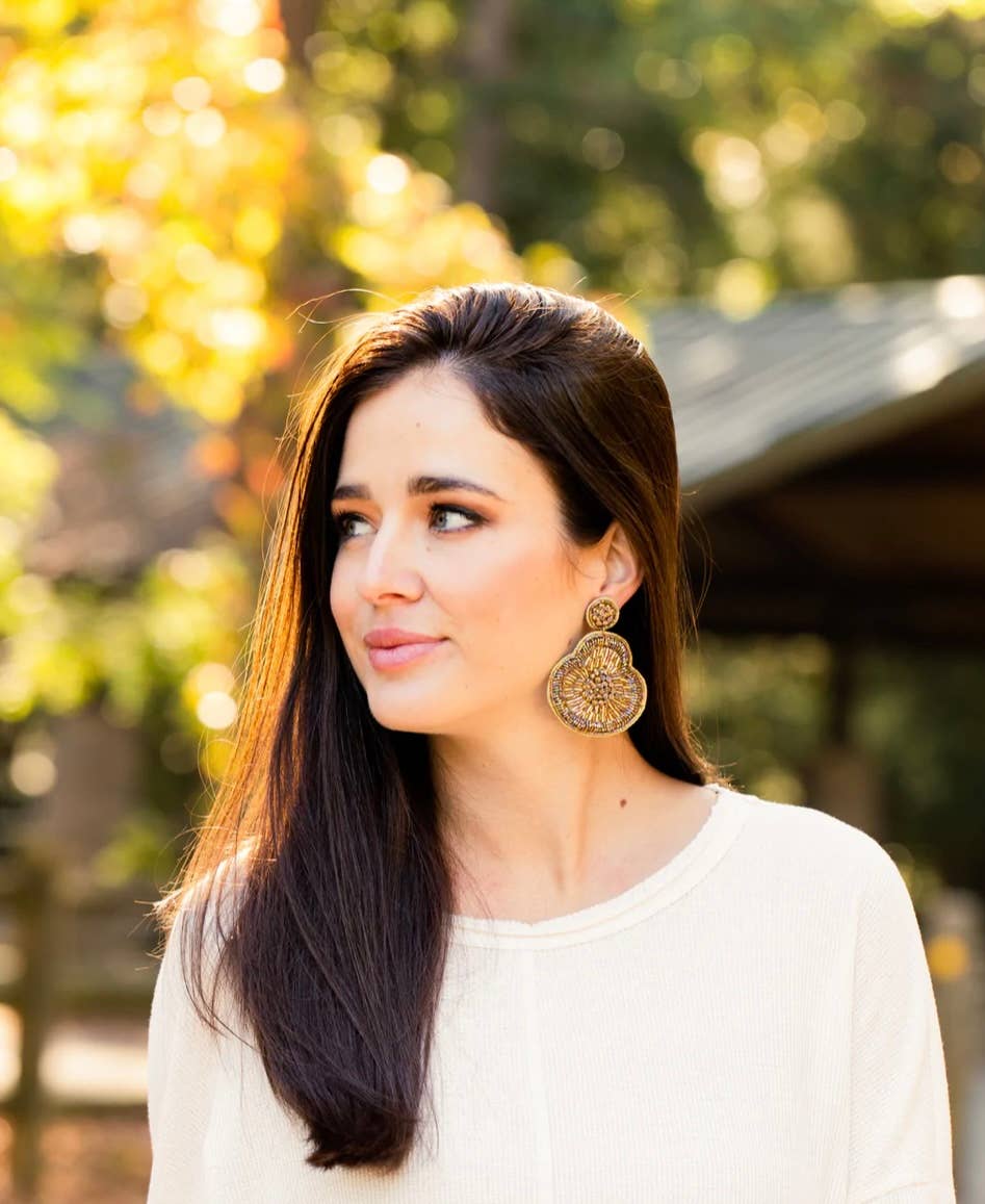 Allie Beads - Wholesale Dangle Earrings - Fall Flower Earrings3