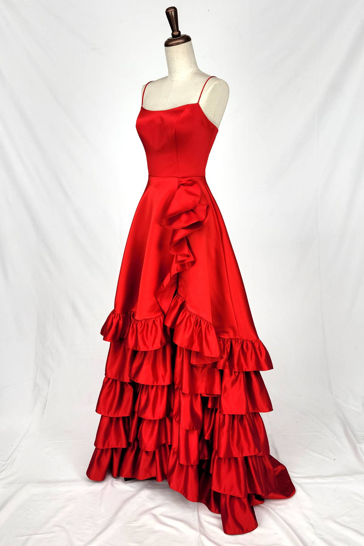 Chicas - Vendita all'ingrosso Vestito - Donna - Abito lungo con gonna arruffata. C82613