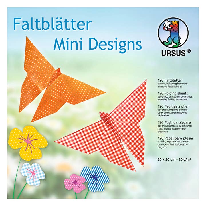 “Mini Designs” leaflets, 20 x 20 cm, assorted for wholesale by URSUS® / Buntpapierfabrik Ludwig Bähr GmbH & Co. KG