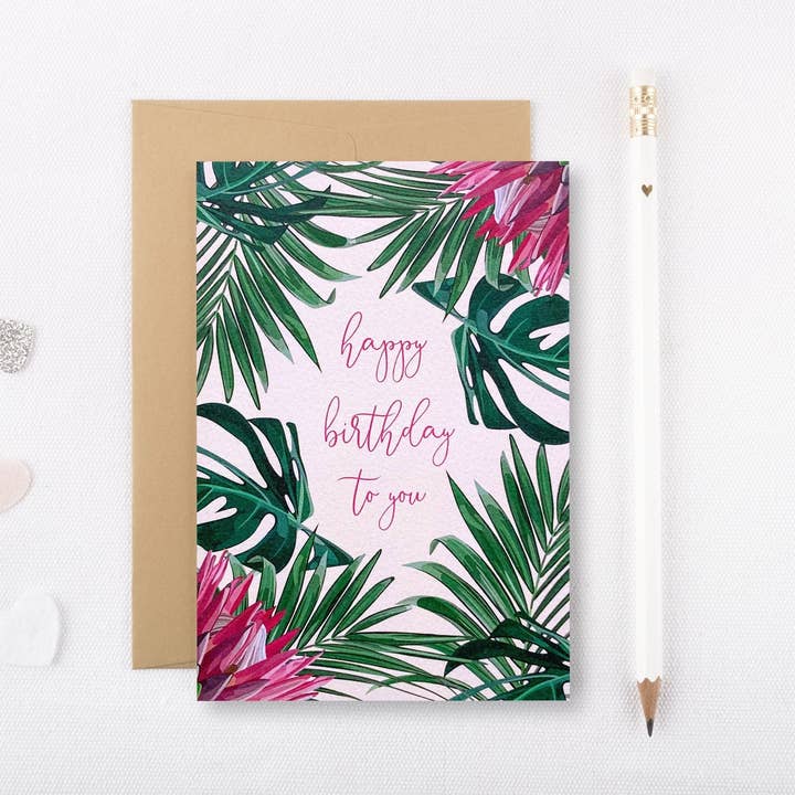 Protea Birthday Card - Protea Card - Birthday Card for wholesale by Arch & Ivy