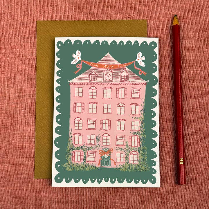 Christmas House – Christmas Card for wholesale by Knotty Knotty