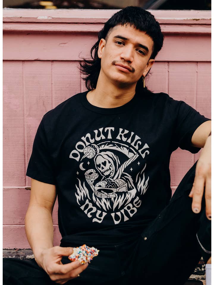 Pyknic - Wholesale Screen Printed T-Shirt - Unisex - Donut Kill My Vibe T-Shirt
