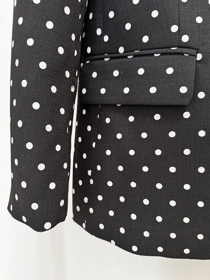 Productseeker - Wholesale Suit Set - Women's - SET71Y Elegant Polka Dot Suit Set with Bow-Decorated Jacket11