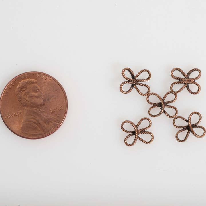 Continental Beads - Wholesale Individual charm/pendant - Filigree Flower Connector - Measure 9mm - Available in Multiple Colors - Sold Individually - CON10208