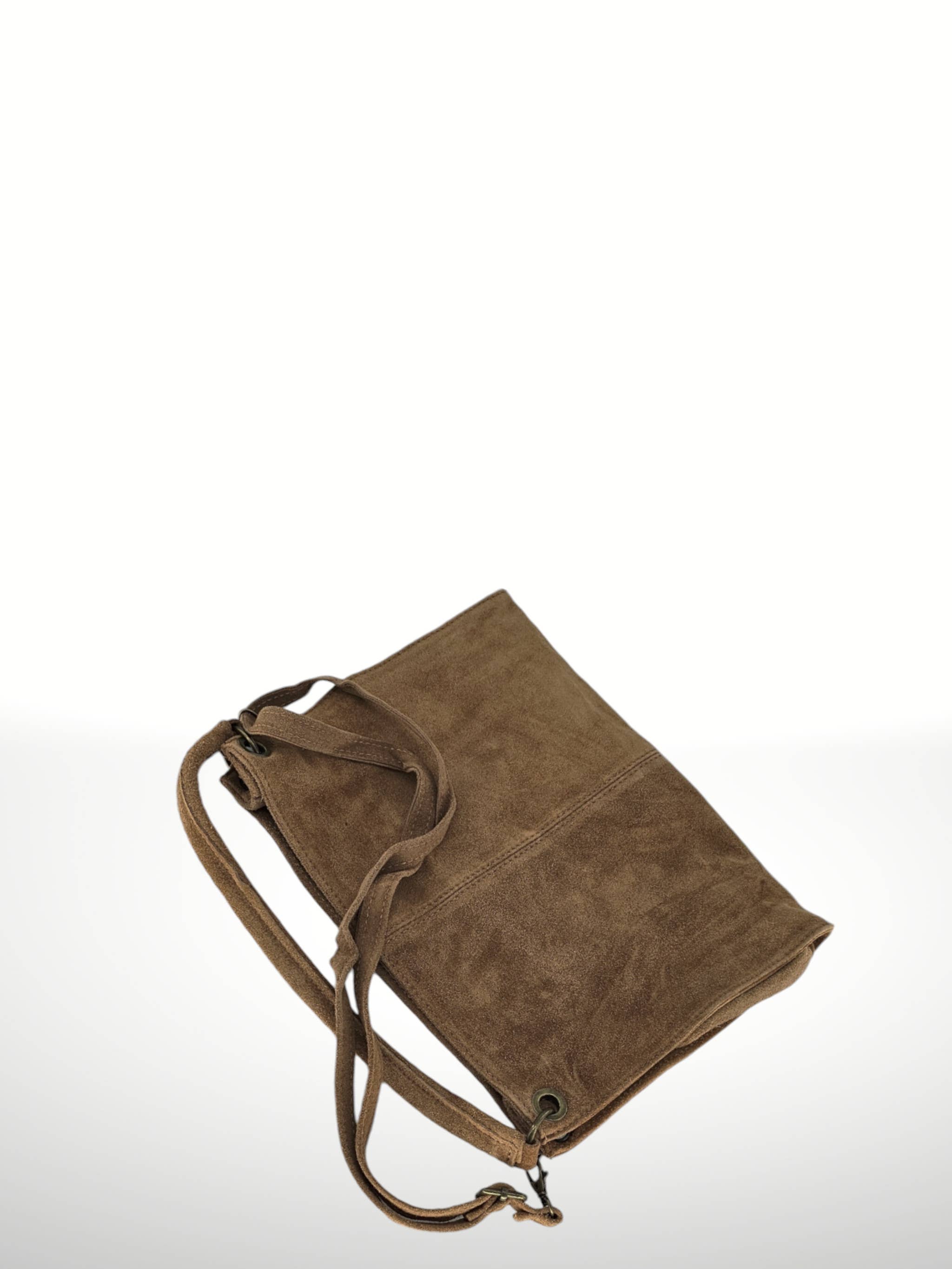 ITALIAN'S LEATHER - Wholesale Shoulder Bag - Women's - Riccio Suede Leather Bag 22021419