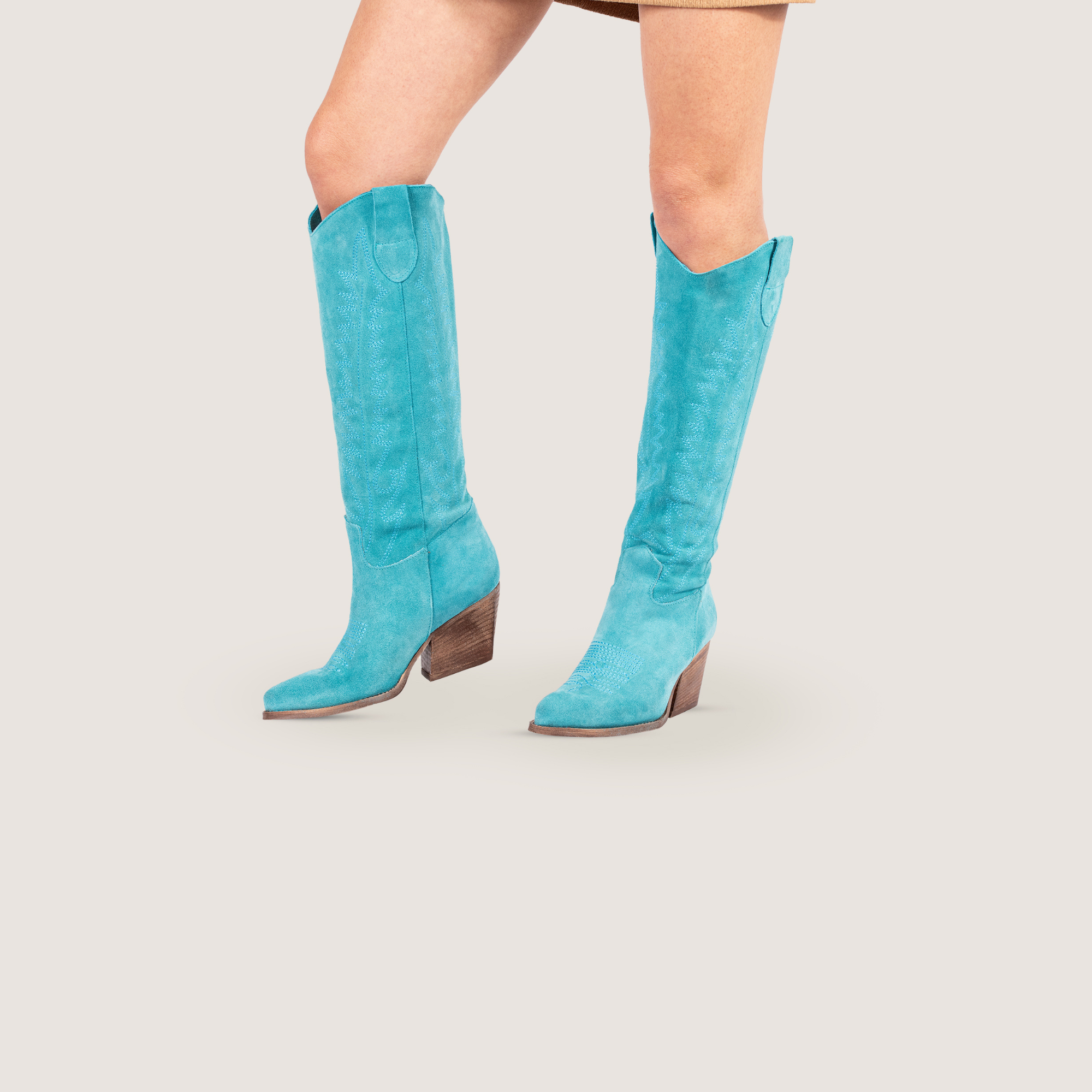 Kali Shoes - Vendita all'ingrosso Stivali da cowboy - Donna - Stivali Texani Dallas Turchese3