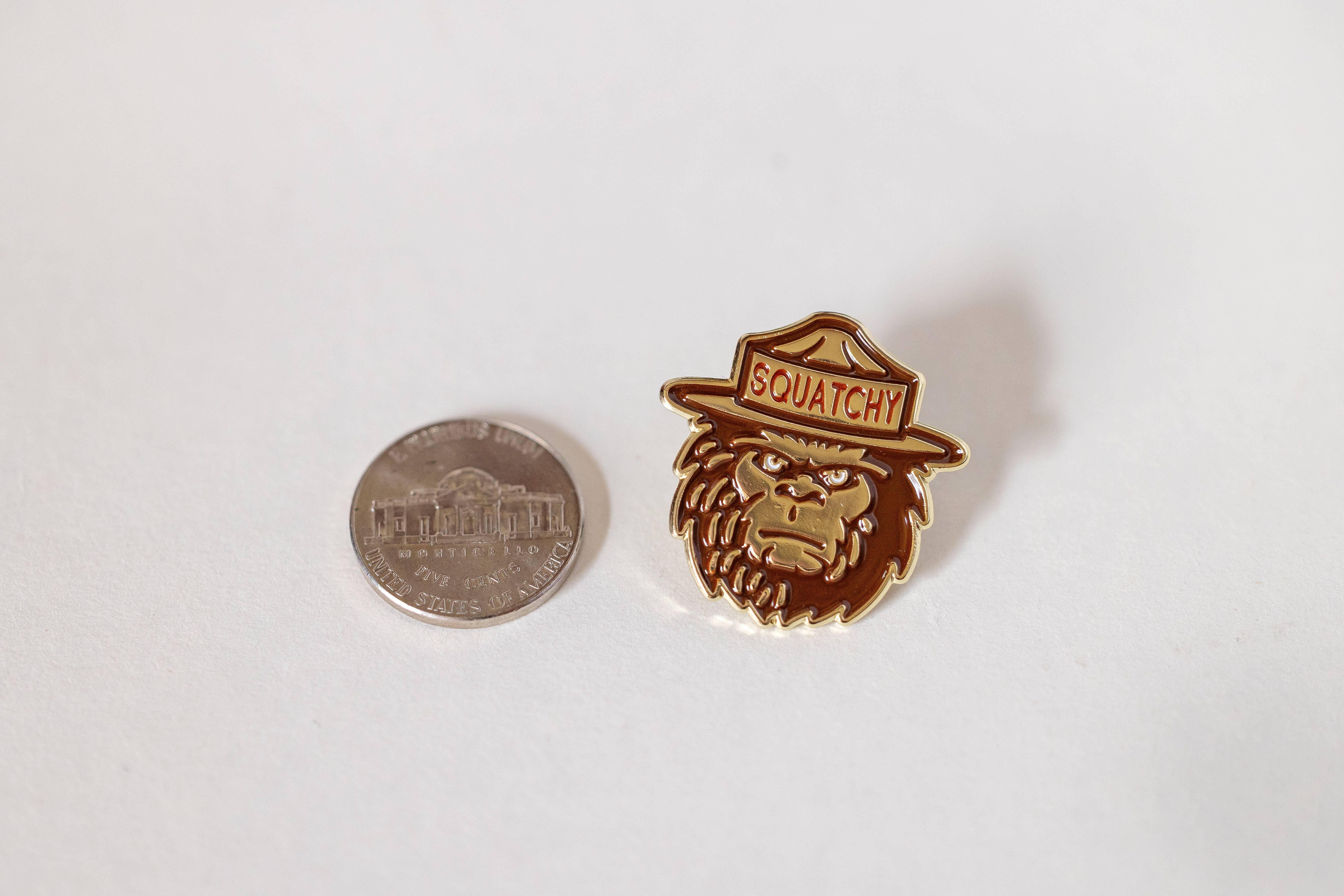 Squatchy - Wholesale Lapel Pin/Button - Enamel Pin, Squatchy  | Collectible Bigfoot Lapel Pin2