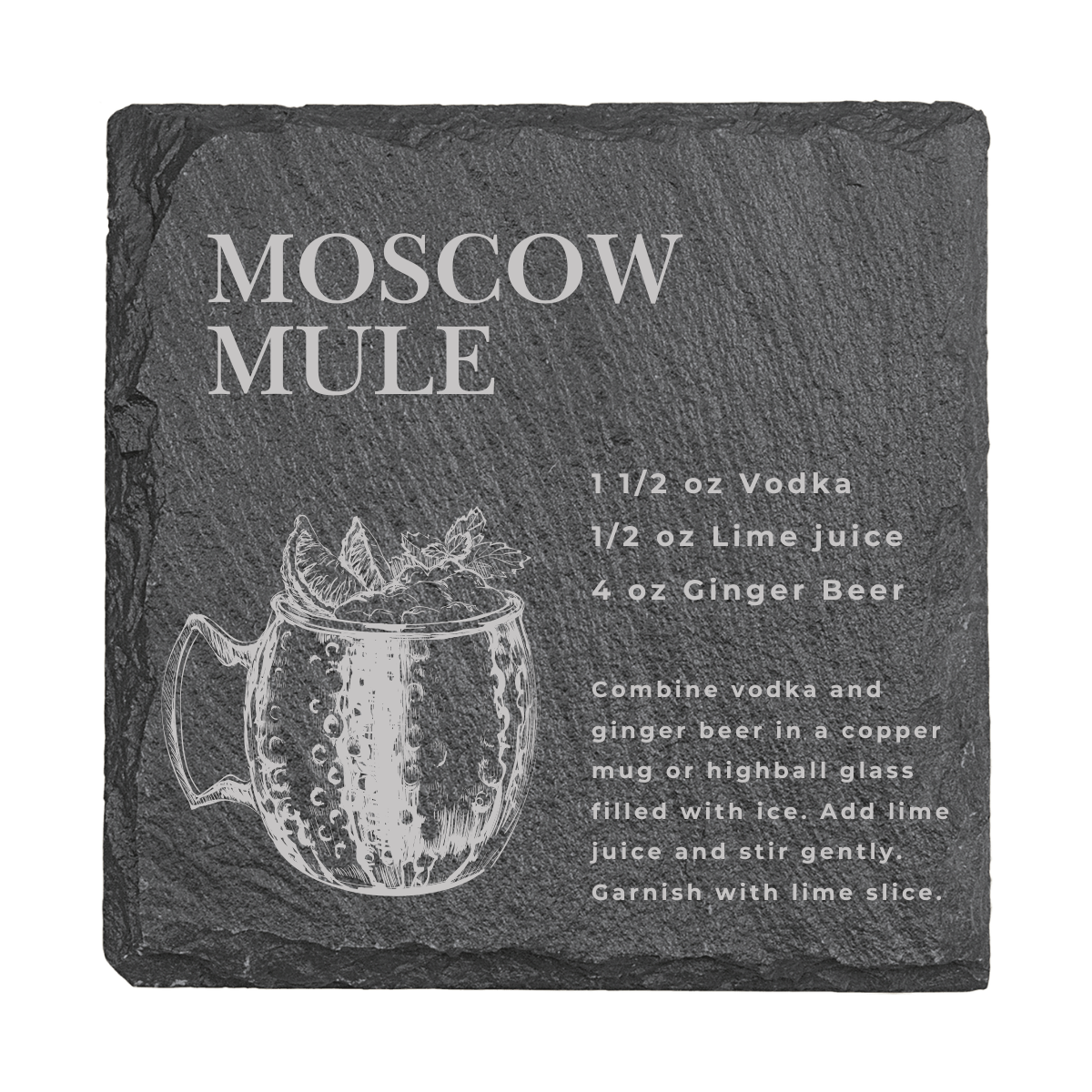 Nautically Northern - Wholesale Coasters - Classic Cocktail Recipe Coasters | Wood & Slate Bar Coasters2
